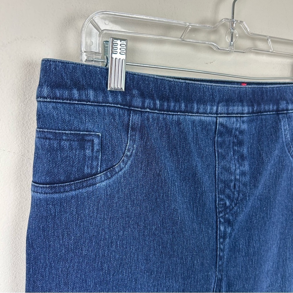 Spanx pull-on dark wash jean jogging pants "Jean-ish ankle leggings" size: 1X - Picture 3 of 9